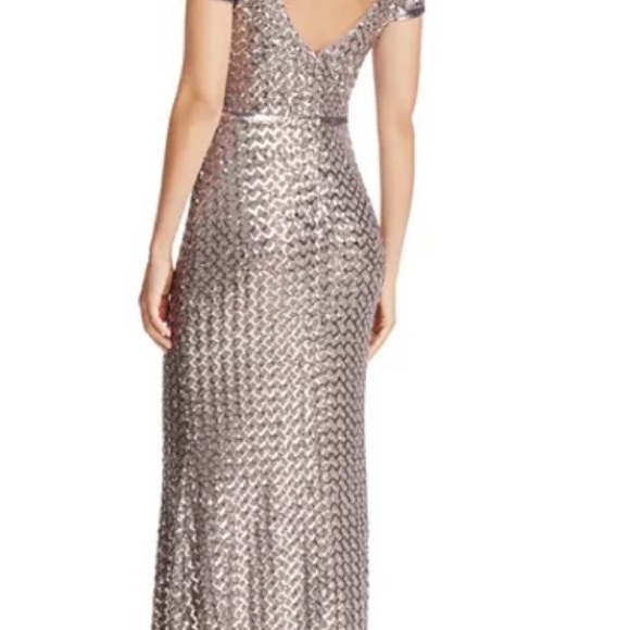 Aqua - belted sequin gown - Picture 2 of 10